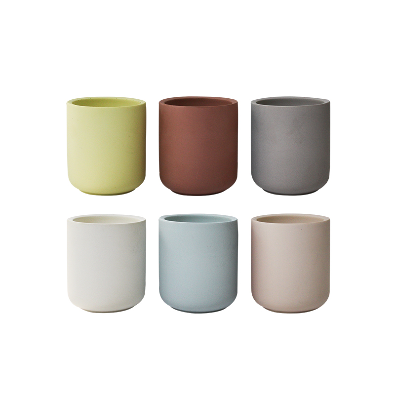 Sześciokolorowa ceramiczna aromaterapeutyczna świeca kubkowa